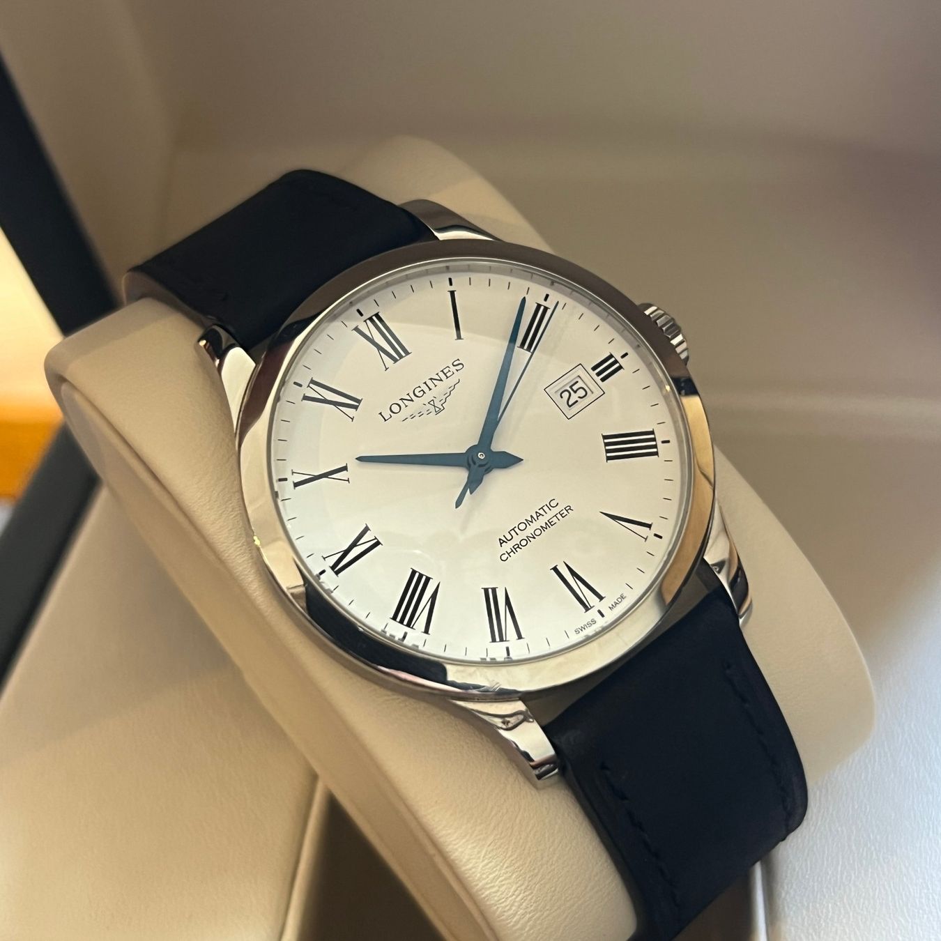 Longines Orologi: Longines Record Automatic Date L2.820.4.11.6 – Usato da Carouge GE venduto da Watchaser 7