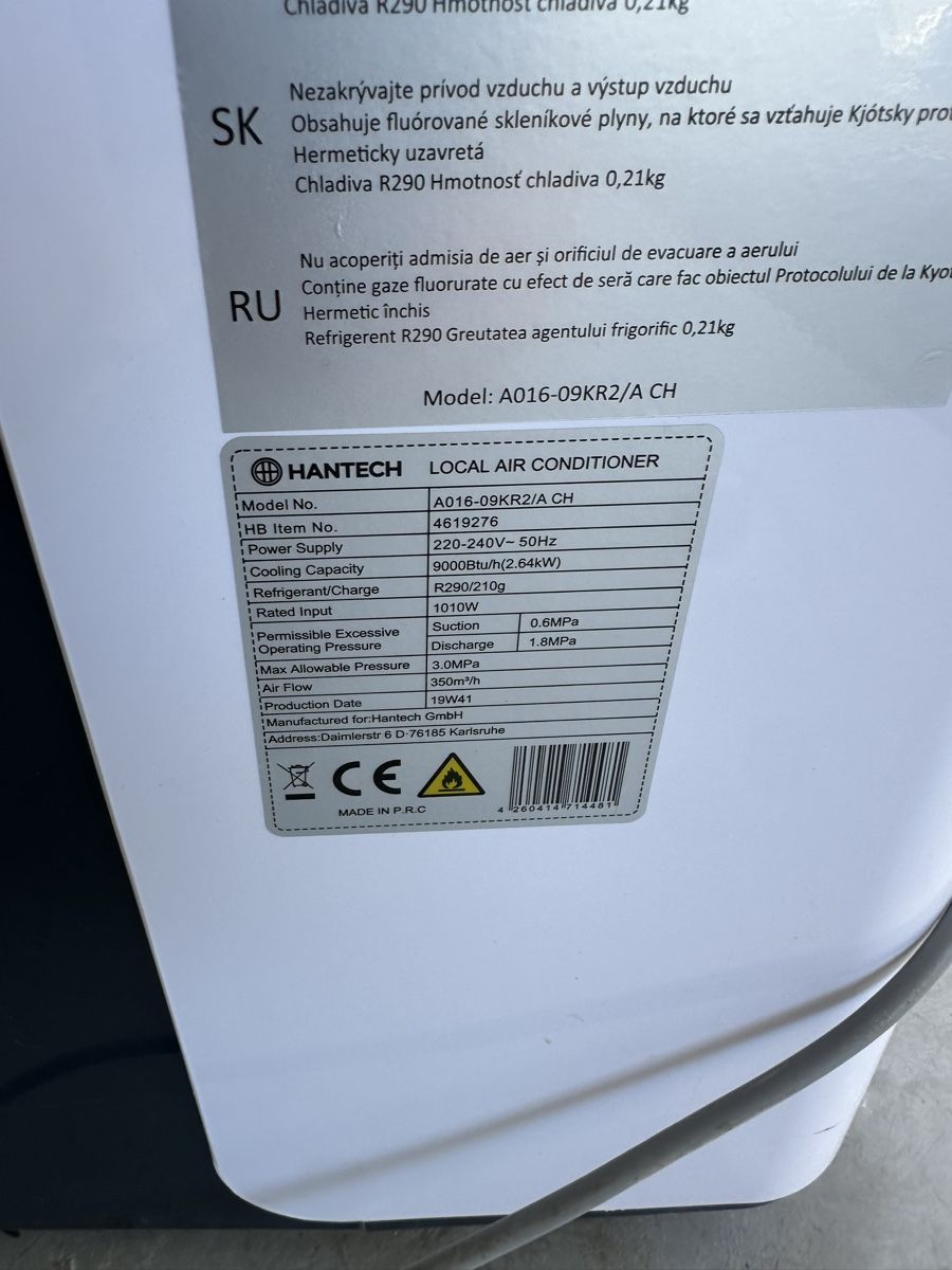 Condizionatori: Hantech Klimagerät 9000BTU gebraucht – Difettoso da Hohenrain venduto da Schnaegli 2