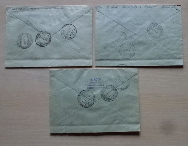 Tutti i francobolli: Ersttag ++ 3 PJ Satzbriefe 1949 - 1951 – Usato da Walkringen venduto da Casablanca777 4