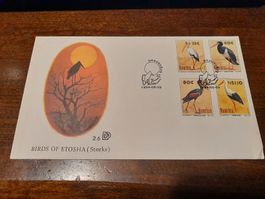 Namibie Etosha: Rare enveloppe philatélique - Oiseaux!