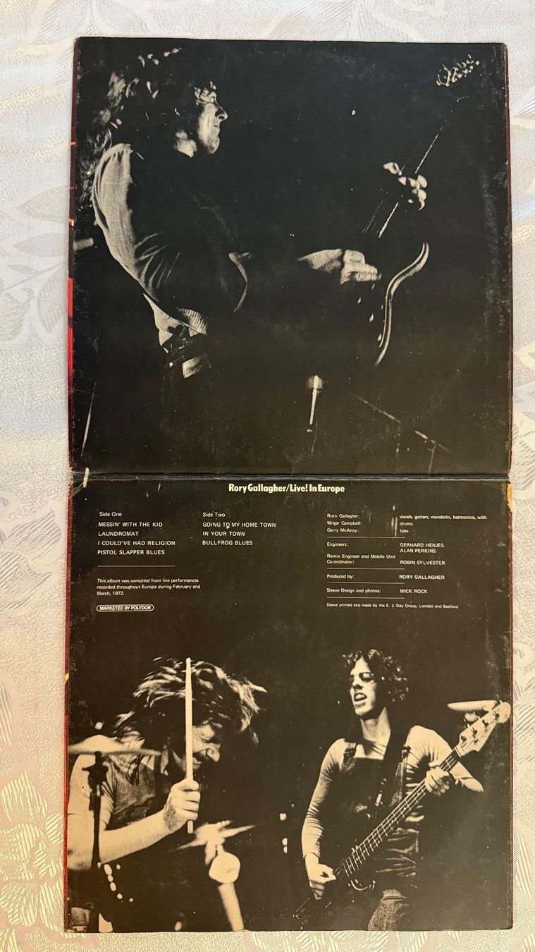Dischi in vinile: RORY GALLAGHER - LIVE IN EUROPE! – Usato da Zürich venduto da fehlton 1