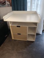 Changing Table with Drawers and Shelves White/Wood Good C...