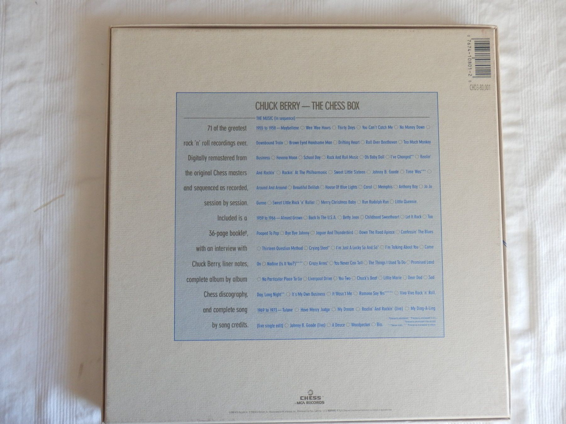 CD: Coffret 3 CD Chuck Berry Chess Box – Usato da Hauterive NE venduto da Davidsonson 1