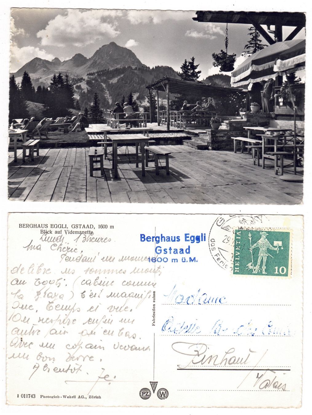 Cartes postales: Gstaad, Berghaus Eggli – D'occasion à La Tour-de-Peilz par amjust