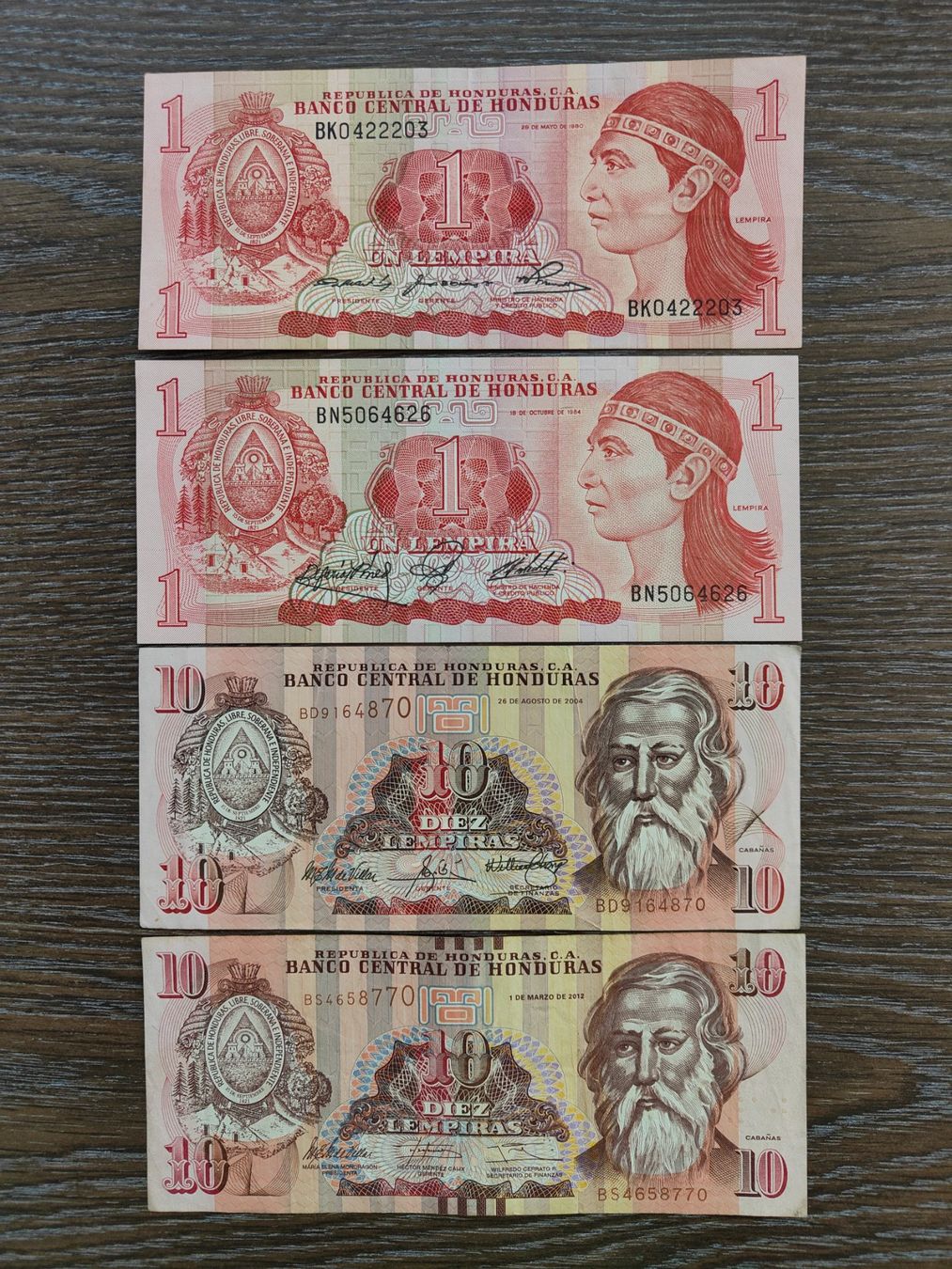 Banconote: LOT Honduras 4 Stück !!!!!!!! – Usato da Flaach venduto da Lonzo99