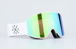DOPE Skibrille White W/White Green Mirror