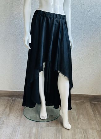 Enza Costa Asymmetric maxi Skirt, Black, Size M/ L