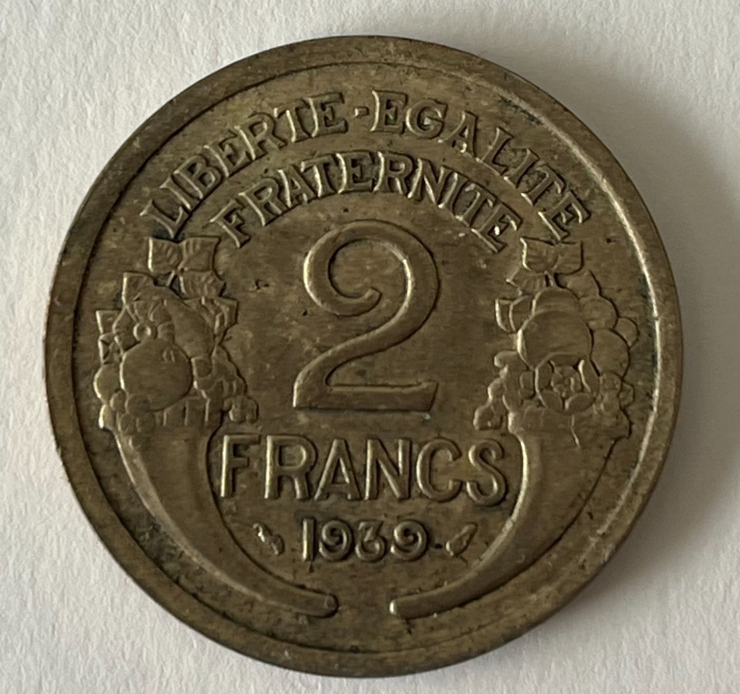 Alle Münzen: 2 francs français 1939, bronze-alu – Gebraucht aus Carouge GE von Pierre48 2