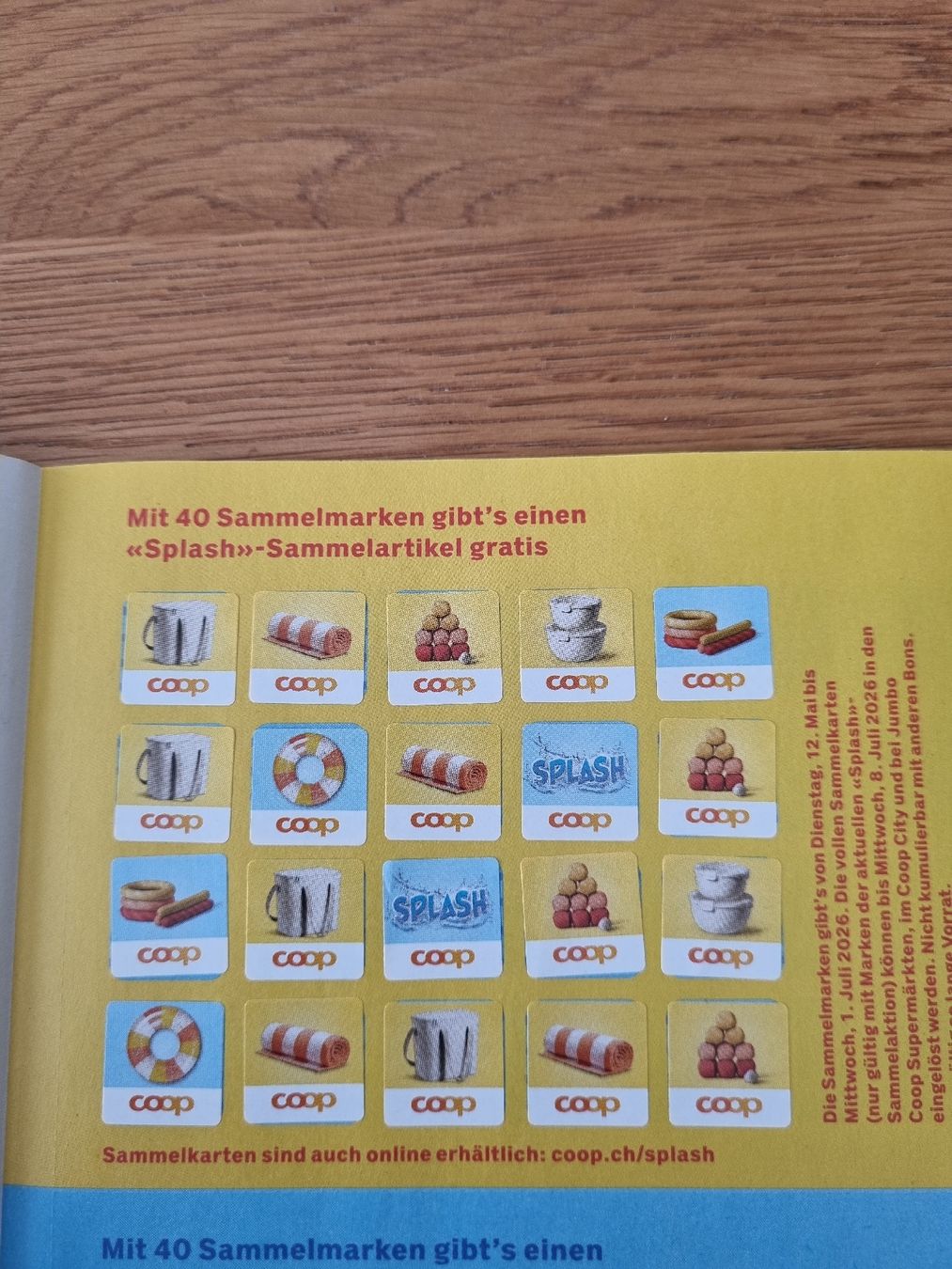 Coop Raccolte di bollini & punti: 40 Sammelmarken - Coop Splash – Nuovo (secondo la descrizione) da Kloten venduto da oliverstraub