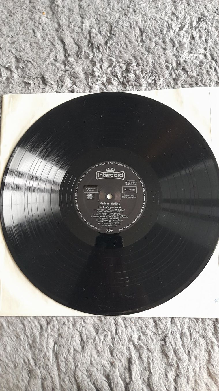Dischi in vinile: MATHIAS RICHLING   ICH BIN'S GAR NICHT    LP    VINYL – Usato da Wetzikon ZH venduto da Ramones01 3