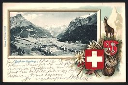 Passepartout-Lithographie Engelberg, Ort