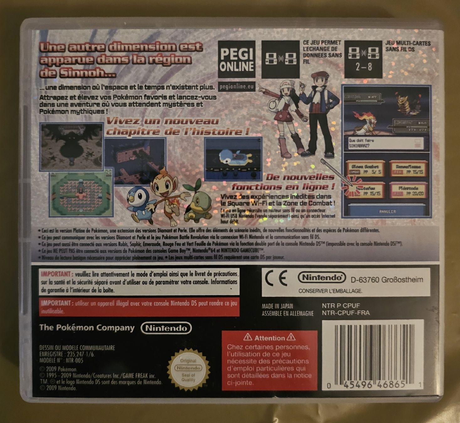 Pokémon Giochi: Pokemon Version Platine FR Complet en boite  – Usato da Pully venduto da RandomZero 1