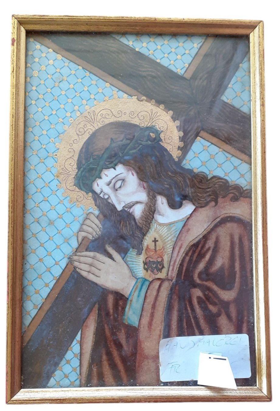 Dipinti: Gemälde Jesus mit Kreuz – Usato da Mörschwil venduto da antiksalon21 2