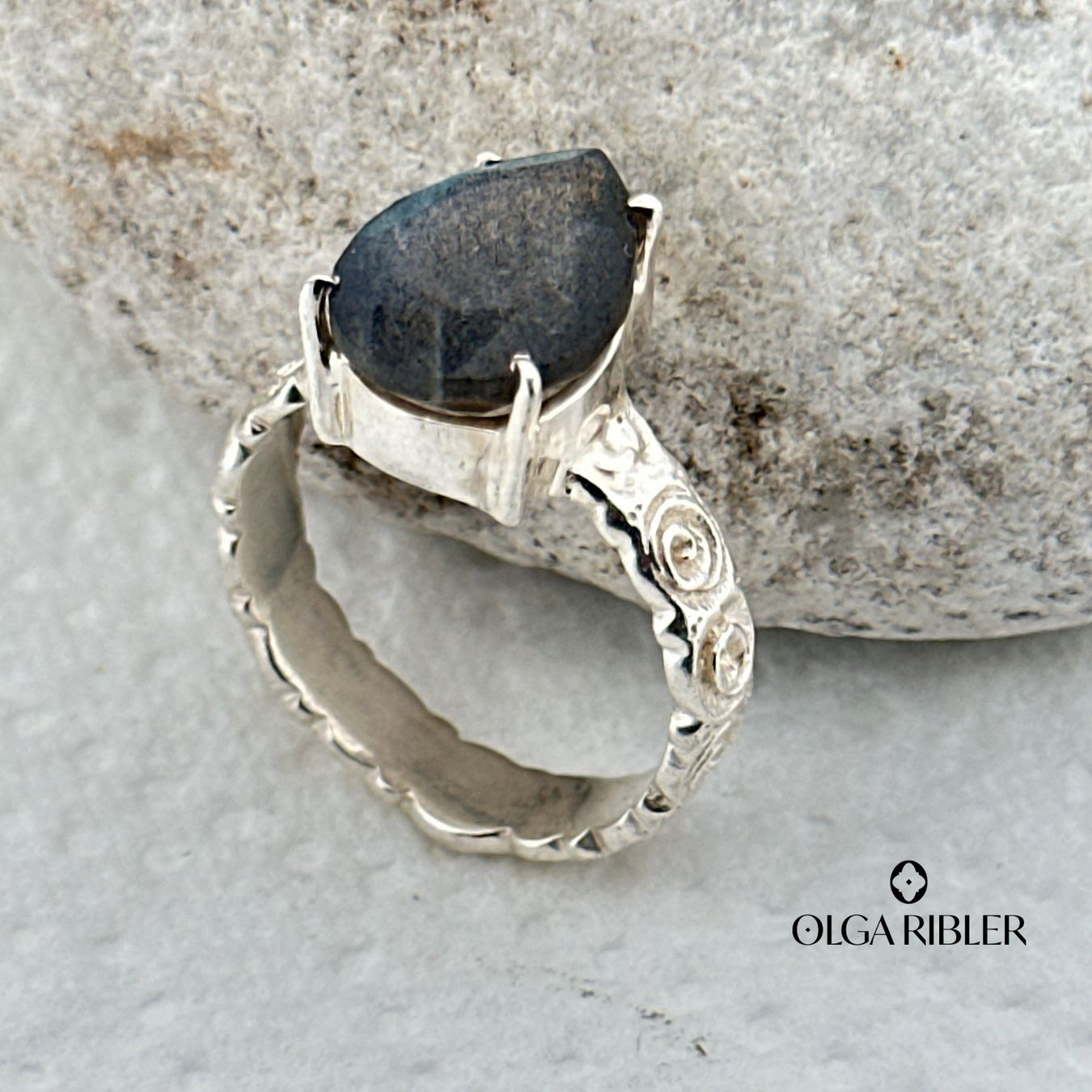 Olga Ribler Anelli: Unikate Labradorite Ring  -  Sterling Silber 925 – Nuovo (secondo la descrizione) da Luzern venduto da Schmuckoutlet 5
