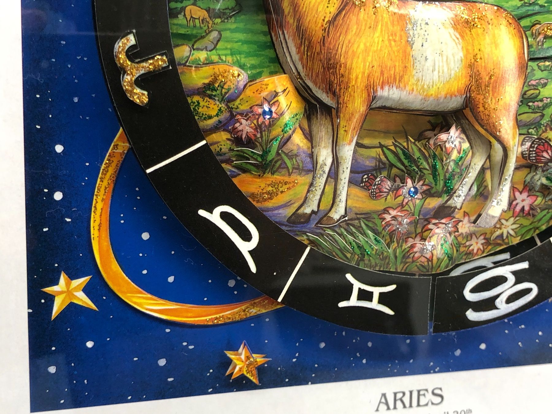 Gemälde: 3D Bild / Sternzeichen Widder / 40x40cm - Silber – Neu und originalverpackt aus Bergdietikon von Garak 5