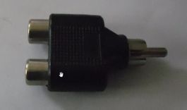 Adaptateur 2 x Cinch (RCA) - 1 x Cinch (RCA) audio (d)