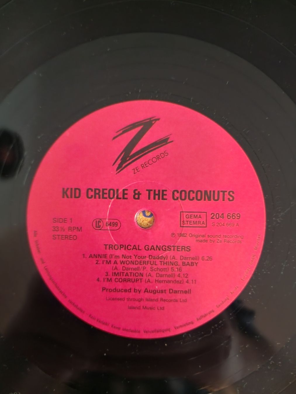 Schallplatten: Kid Creole & the Coconuts - Tropical Gangsters – Gebraucht aus Pfaffnau von gunport 3