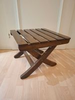 Vintage geschwungener X-förmiger Klapphocker Boho-Stil 1970s
