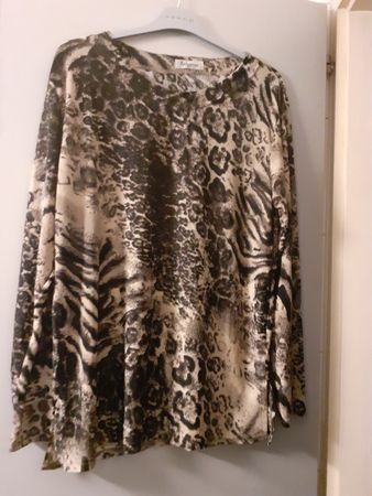 Langarmshirt Animalprint L Damen