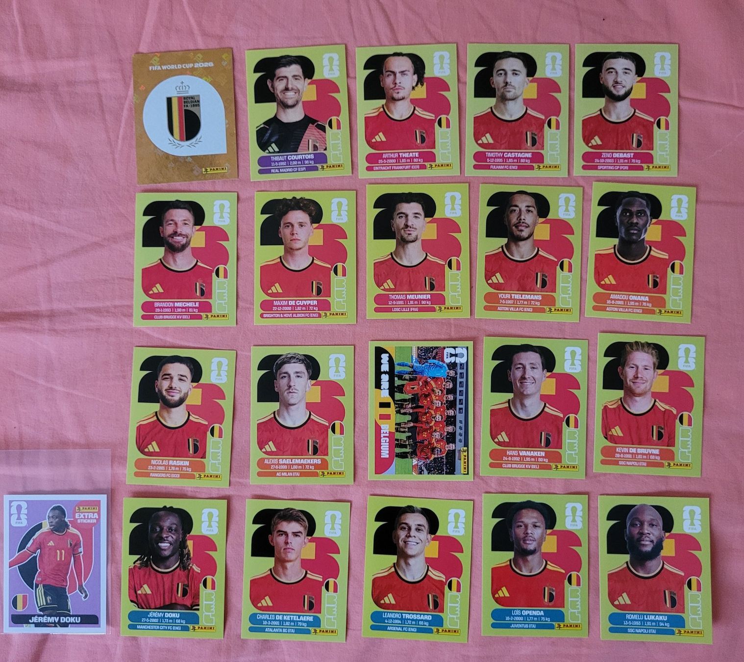 Panini Sammelbilder & Trading cards: Équipe complète du Belgique – Neu (gemäss Beschreibung) aus Martigny von sil_ht2d
