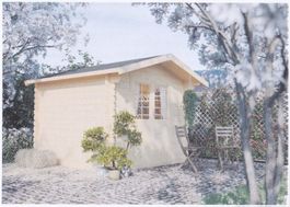 Gartenhaus aus 28 mm Wandstärke 2,40 x 2,40 Meter