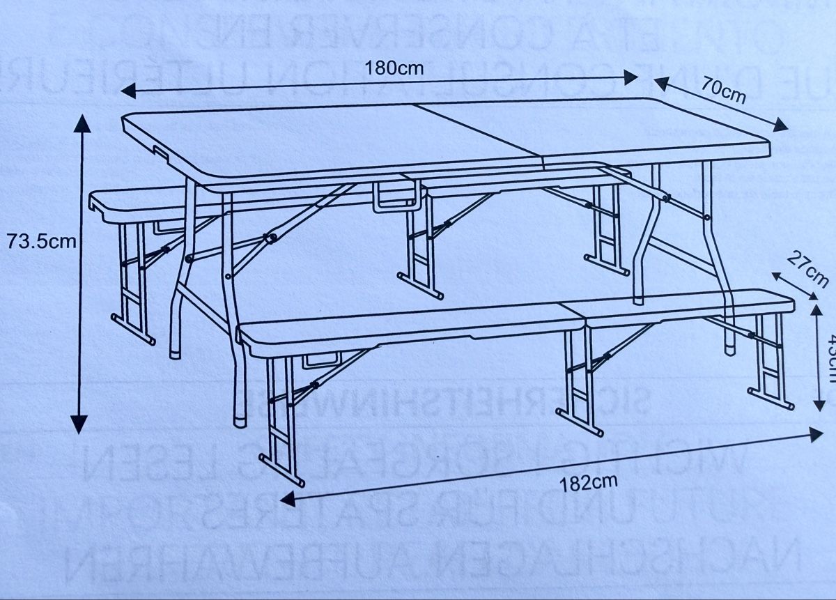 Set di tavolo e panche: Festbank Tischset neu klappbar – Nuovo (secondo la descrizione) da Gerlafingen venduto da sternrose 2