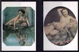 2 Vintage Aktfotografie Photokarten, Rarität!