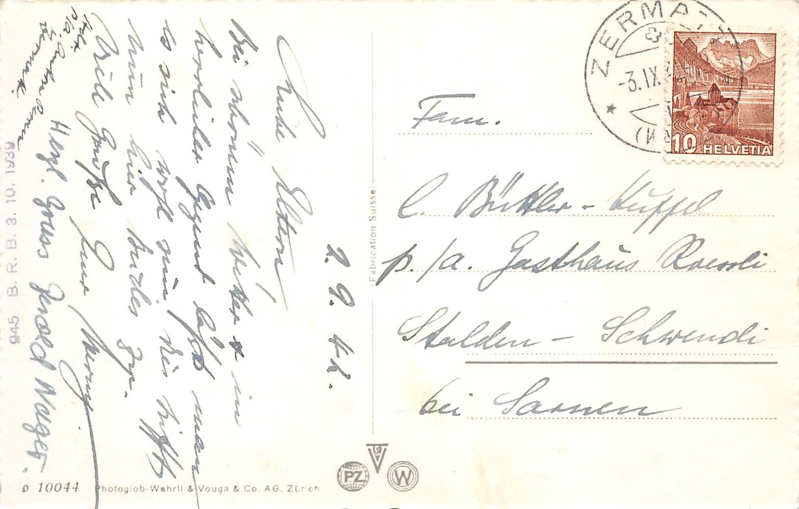 Cartoline postali: 2x Zermatt, Gornergrat, Monte Rosa – Usato da Ottikon b.Kemptth. venduto da Neptun1974 3