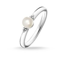 Thomas Sabo Diamanten und Perlen Ring Vintage, Grösse 54