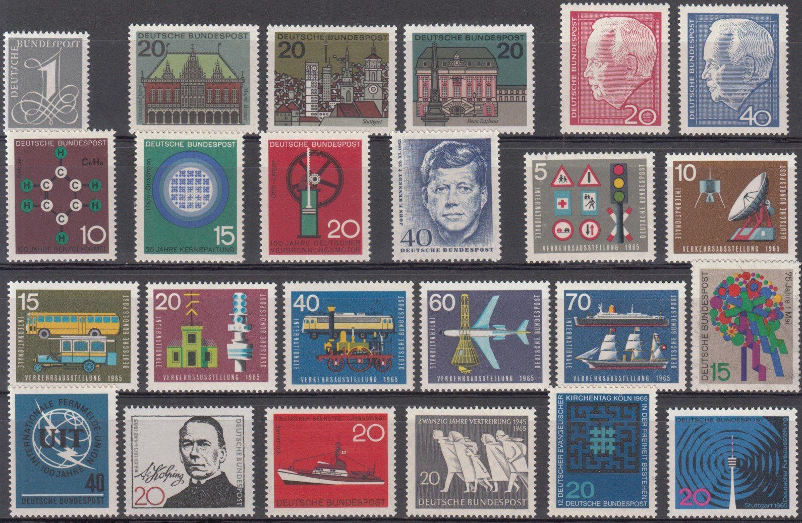 Tutti i francobolli: BRD 1964 - 1968, 94 Werte postfrisch – Usato da Bürglen TG venduto da StampGraf 1