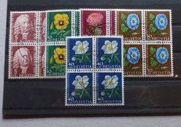 ++ Viererblock Serie PJ 1958 Ersttag