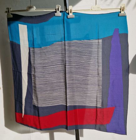 Vintage E. CARDUCCI Foulard Color Blocking - peppige Farben