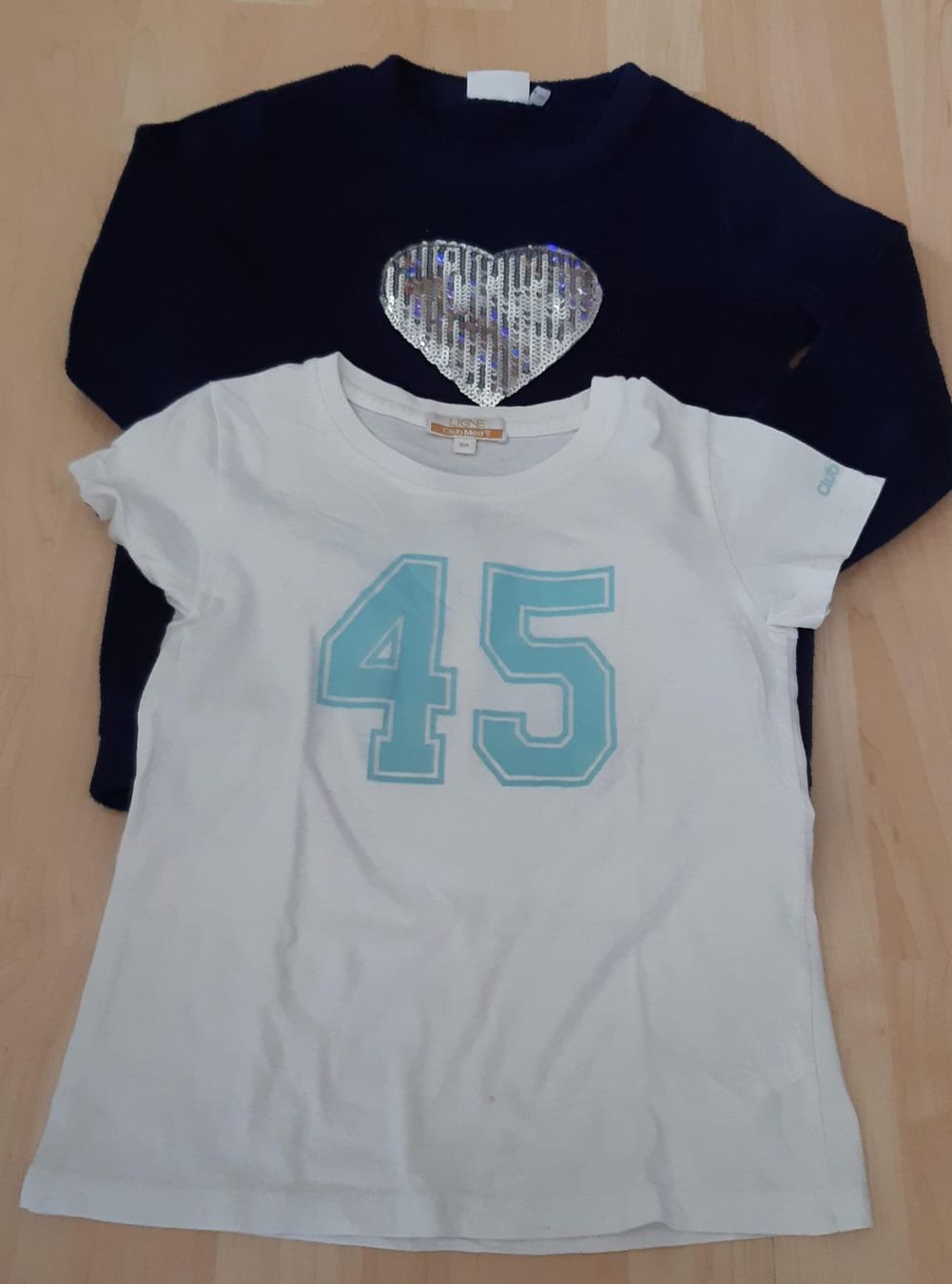 Maglioni & Felpe: Mädchen Pulli+T-Shirt, Gr. 140 10-Jährige, Marke: Ligne+Kids – Usato da Sachseln venduto da volvoc70