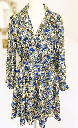 Sandro Silk Floral Midi Dress - Size 36
