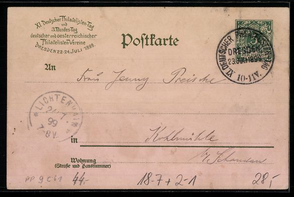 Cancelleria postale: Litho Dresden, 11. Deutscher Philatelist – Usato da Berlin venduto da bartko-reher 1