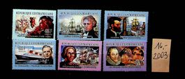 CENTRAFRIQUE SÉRIE TIMBRES NEUFS 2003. COTE 16 EUROS /U481