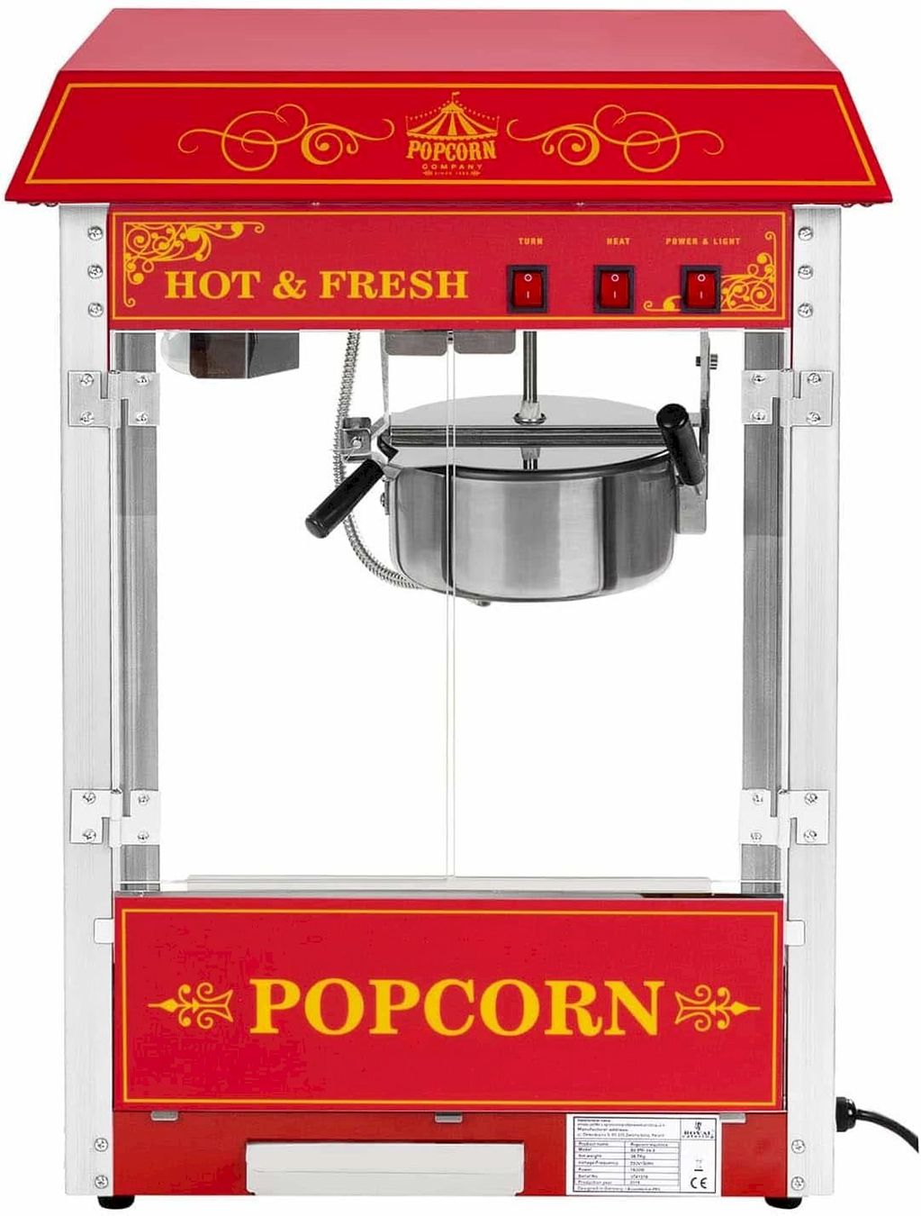 Profigeräte & Gastro: Royal Catering Popcornmaschine mit Wagen – Neu und originalverpackt aus Bottighofen von zaap 2