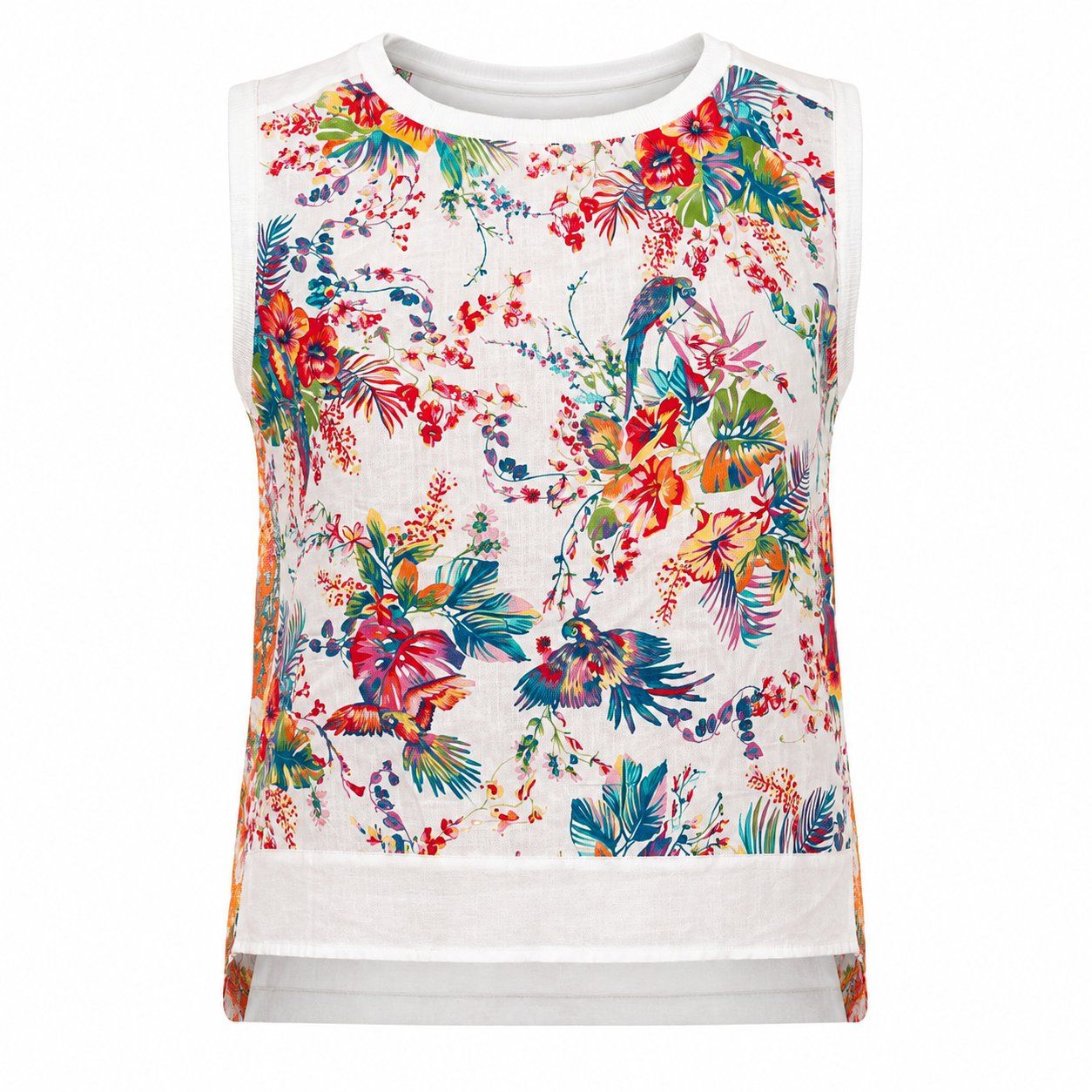 Zara Top: Top crop tropical Zara Collection W&B – Usato da Thônex venduto da Suisse.Shopping