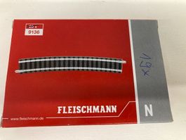 Fleischmann Spur N 9136 geb. Gleis R4 15, 19 St. neu in OVP