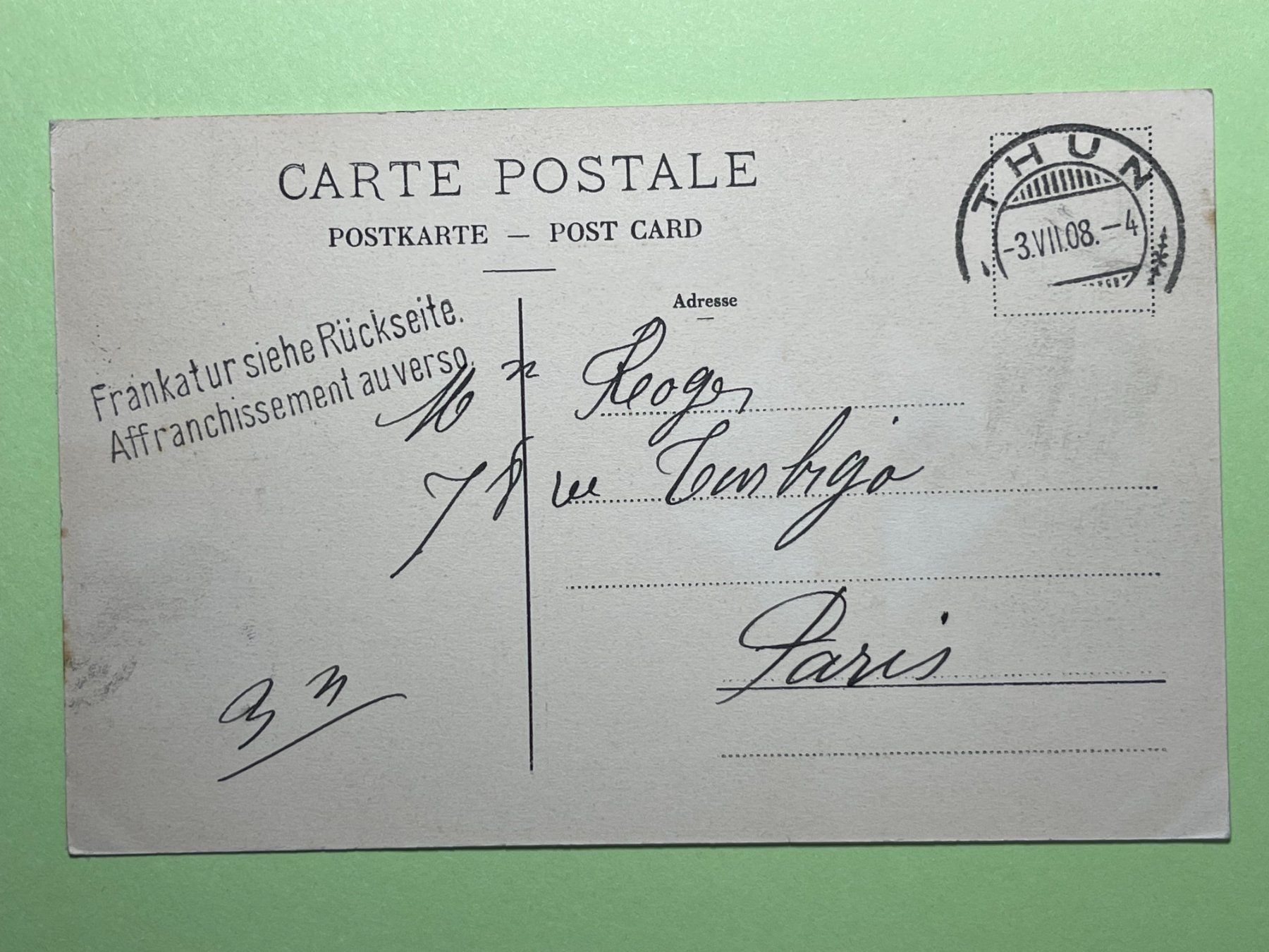 Cartoline postali: Feldartillerie - Thun 1908 - 12054 – Usato da Steg VS venduto da _vinci_ 1
