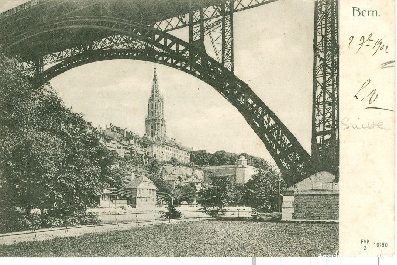 Cartoline postali: Bern - Münster + 1902 – Usato da Emmenbrücke venduto da teestube