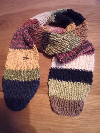 Strickschal Patchwork farbenfroh Unikat handgemacht neu