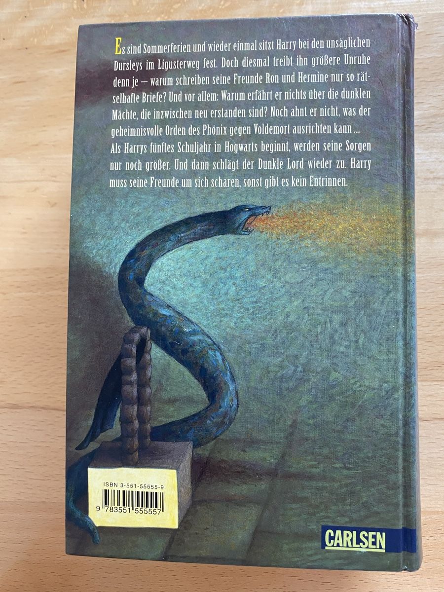 Libri: Harry Potter und der Orden des Phönix – Usato da Schwarzenburg venduto da Michellu 1