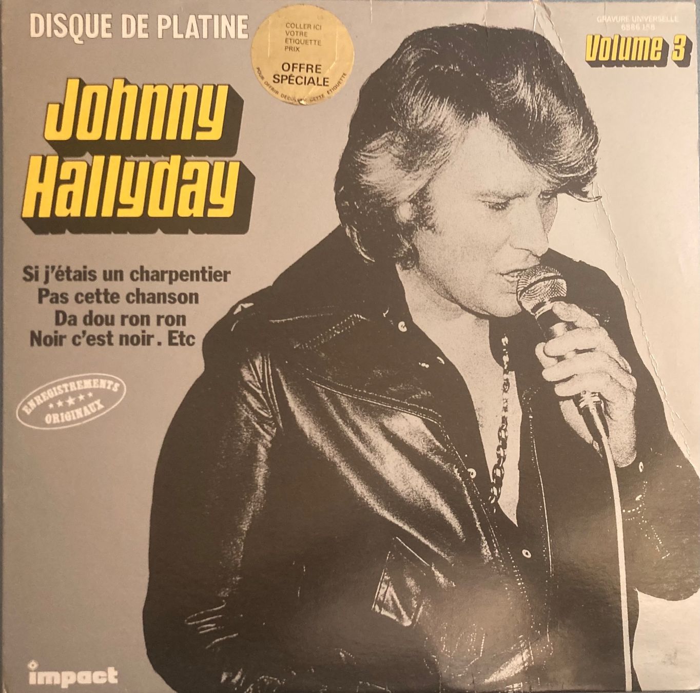 Dischi in vinile: JOHNNY HALLYDAY - VOLUME 3 – Usato da Poliez-Pittet venduto da Newtown-Records