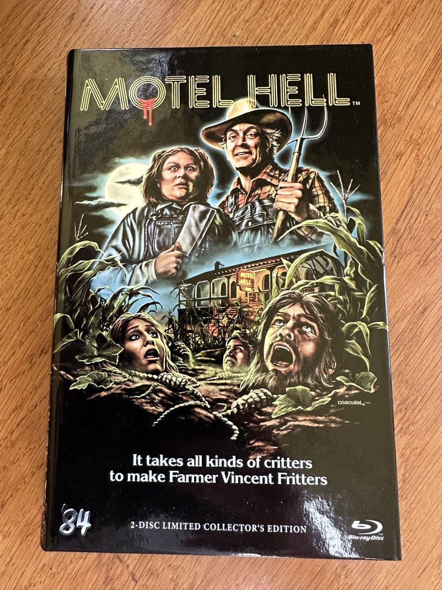 Tutti i DVDs: Motel Hell grosse Hartbox blu ray 84 Entertainment – Usato da Benken ZH venduto da Audi-erich