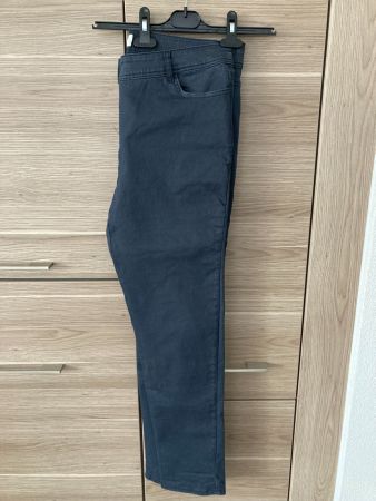 Pantalon aspect "ciré" bleu