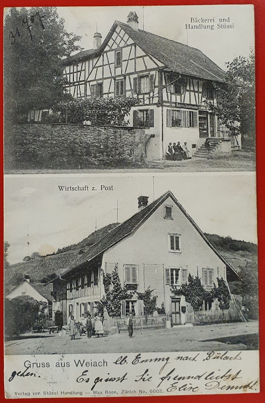 Cartoline postali: Gruss aus Weiach 1907 – Usato da Kreuzlingen venduto da Rschweiz1