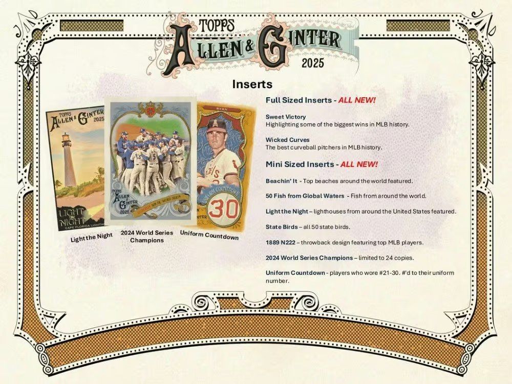 MLB Carte collezionabili: 2025 Topps Allen & Ginter Baseball MLB Blaster Box – Nuovo e nell'imballaggio originale da Magden venduto da CHSportscardsCol. 2