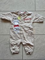 Süsser H&M Strampler Gr. 62 Baumwolle Affe beigel