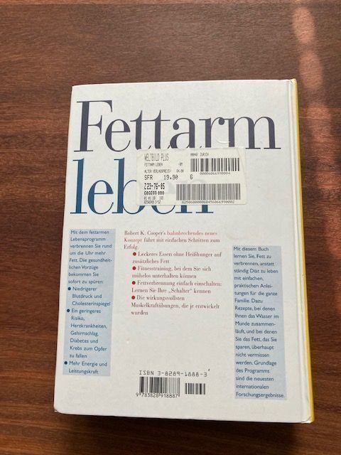 Bücher: Buch: Fettarm leben – Gebraucht aus Pfäffikon ZH von GZHDZV 2
